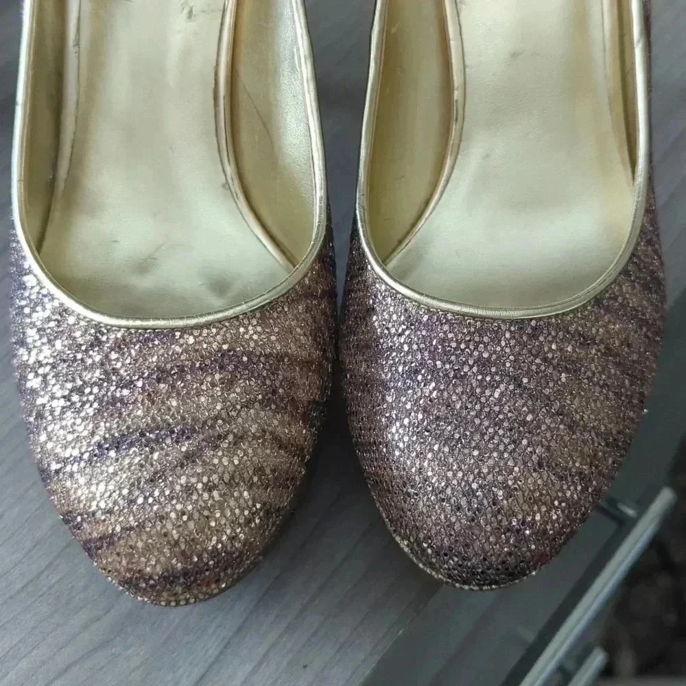 Nine West NWMENDOZA women's pumps leopard glitter